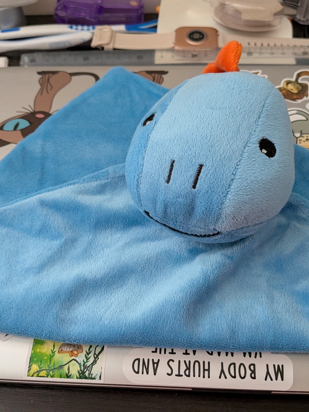 Blue Dinosaur Plush Lovey